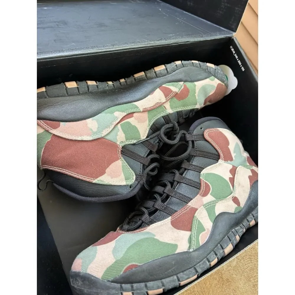 Air Jordan 10 Retro Desert Camo Size 11 310805-200 Very Clean with OG Box